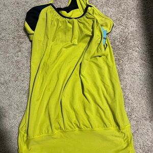 lululemon yellow  Athletic Tank Top with sports bra attached
